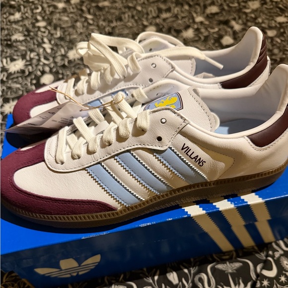 Adidas Samba Aston Villa Villan FC Shoes Women’s 9.5 Mens 8.5 - Picture 7 of 10